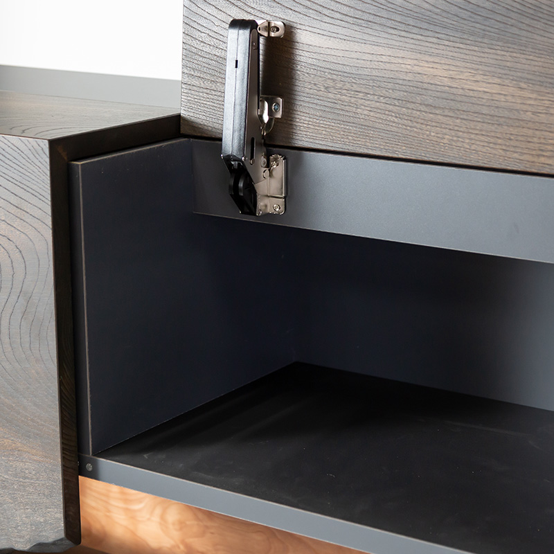 Horizontal Wide Liveedge cabinet(veneer base)｜突板横木目